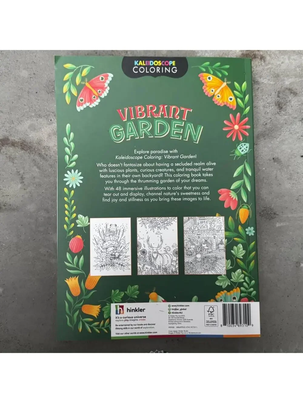 Adult Coloring Book: Vibrant Garden - Brand new & Never Used